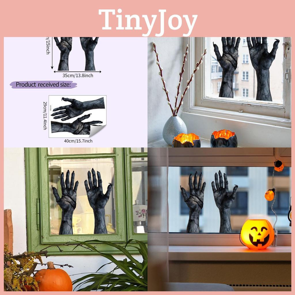 Horror Halloween Arm Uv Static Cling Glass Window Sticker For Decor Home