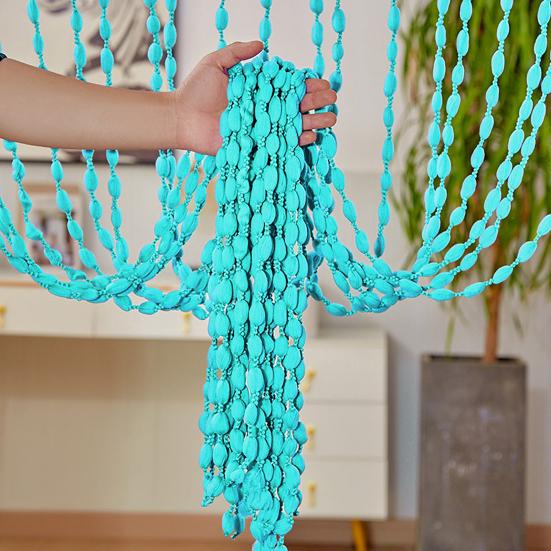 String Door Curtain Soft Balls Tassel Door Curtain Wall Panel Fringe Window Blind Decorative Room Divider for Home Bedroom Living Room Backdrop