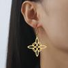 S-Shaped Tassel Pendant Titanium Steel Elegant Earrings For Women Versatile Minimalist Dangle Ear Accessories