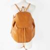 Great JACK GOMME Backpack Â· Daypack Logo embossed all leather Camel leather Women Used