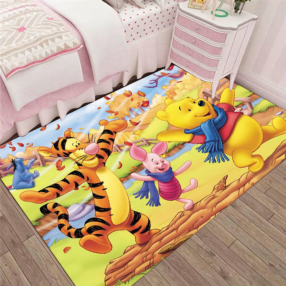 Cartoon Cute P-PoohS-B-BearS Floor Mat Footpad Mats Style Soft Bedroom Floor House Laundry Room Mat Anti-skid Household Carpets