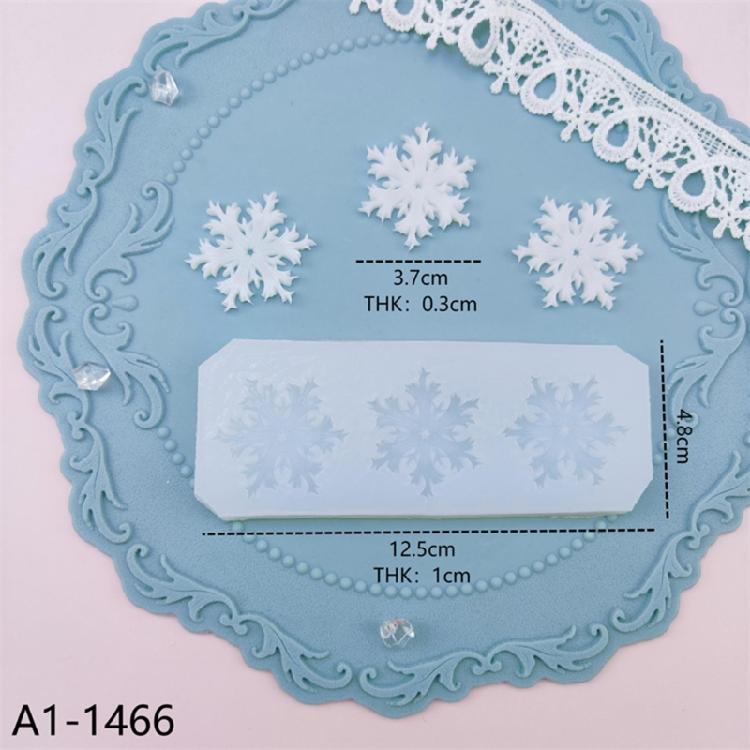 Weihnachts-Schneeflocken-Kuchenform Spülmaschinenfest Silikonmaterialien Form Für Backen Basteln Und Festival-Dessert