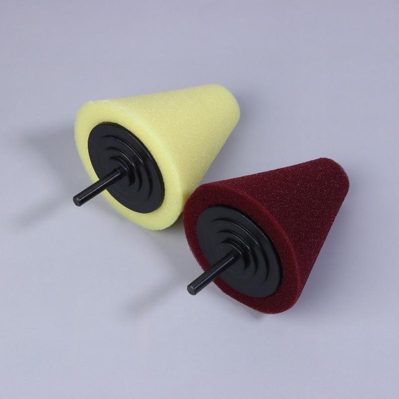 2Pcs Car Hub Polishing Sponge Grinding Head Metal Plastic Grinding Conical Sponge Polishing Sponge Wheel