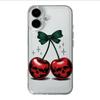 Cherry Skull Transparent Phone Case for iPhone 13, 14 Pro, 15, 16 Pro Max & 17