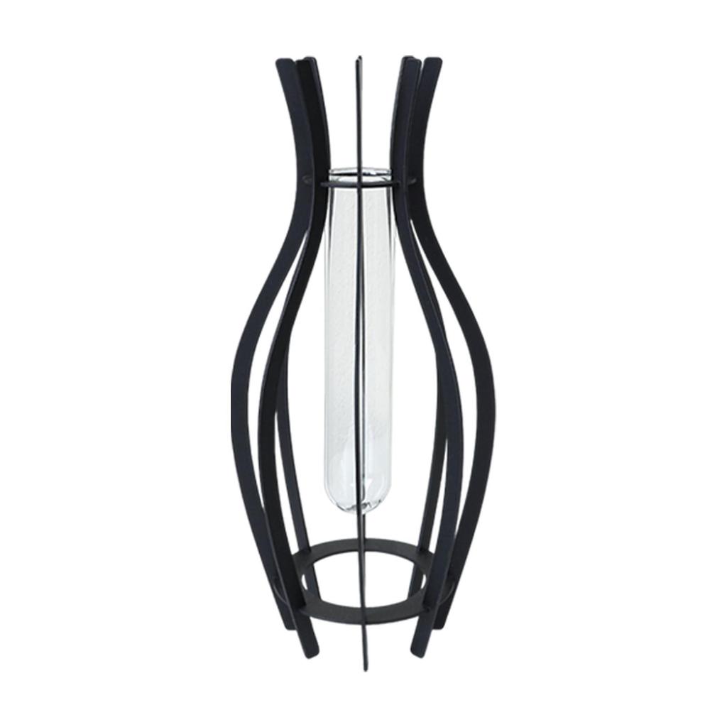 Clear Glass Hydroponic Tube Table Vase Aesthetic Ornament Home Decor Planter for Bookshelf Greenhouse Indoor Living Room Office