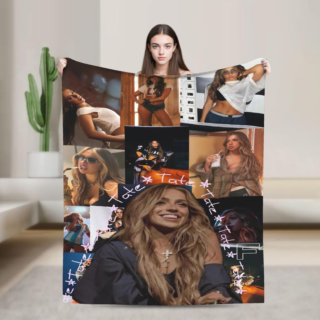 Miss Possessive Tour Tate McRae Super Weiche Decke Plüschdecke Flauschige Wohnzimmer Flanell Bettdecke Sofa Bettbezug