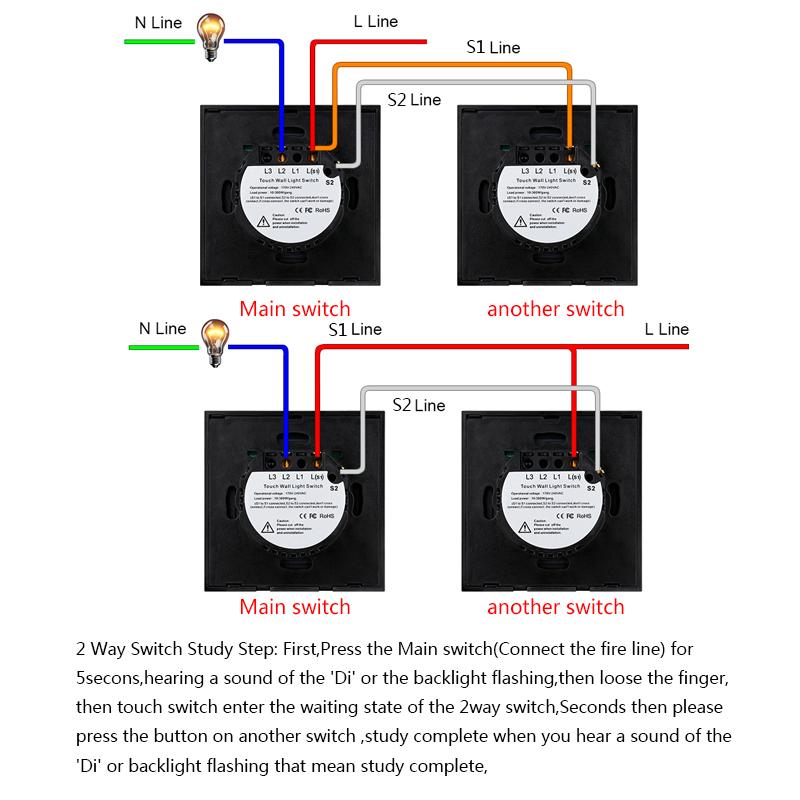 High Quality 1 Gang 2 Way Smart Switch Tuya Wifi Wall Light Switch Zigbee Works With Google Alexa
