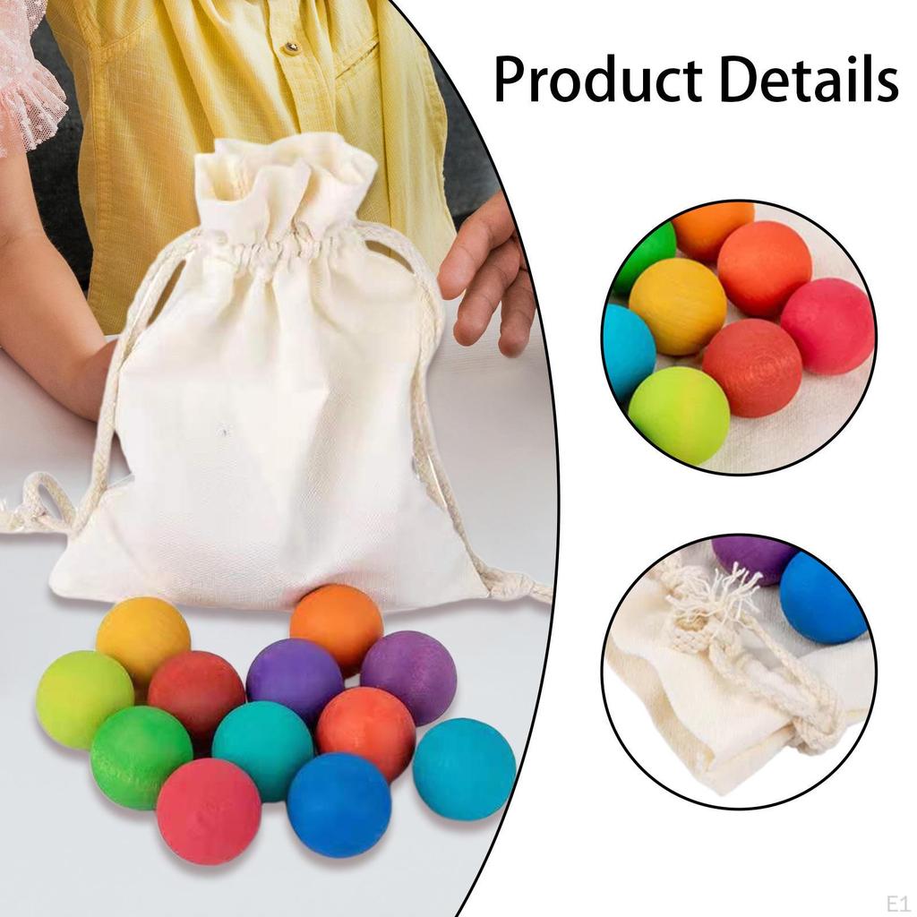 Wooden Ball Toys,Counting Toys,Learning Color,Colorful Educational Replacement for Girls Boys 1