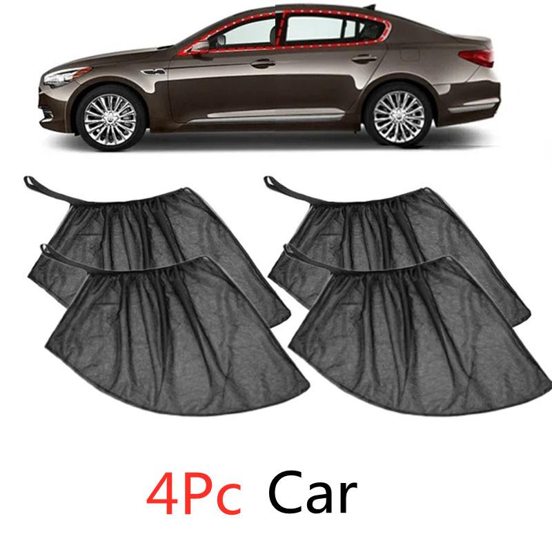 Car Sunshade Curtains Universal Side Window Shades SUV Curtains Protection Repellent Mosquito Mesh Net Sunshade Auto Accessories