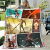 Art Sun Wukong Monkey King Soft Plush Sofa Bed Throwing Cartoon Picnic Blanket Modern Flannel Blanket Printed Comforter Gift