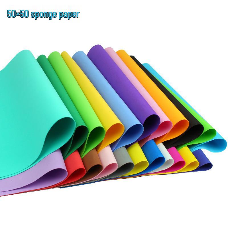 Placă mare din spumă EVA 50x50cm, grosime 1mm, pentru meșteșuguri DIY și proiecte educaționale.