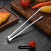 Korean Style 304 Stainless Steel Serrated BBQ & Bread Tongs