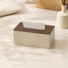 Moderne leren tissuebox