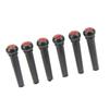 6Pcs Black Guitar Bridge Pin Kit Decorative Robust Clarity Increasing Guitar Bridge Pin Replacement