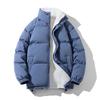 Fleece padded jacket winter solid color thickened padded jacket couple loose versatile padded jacket men's and women's clothing