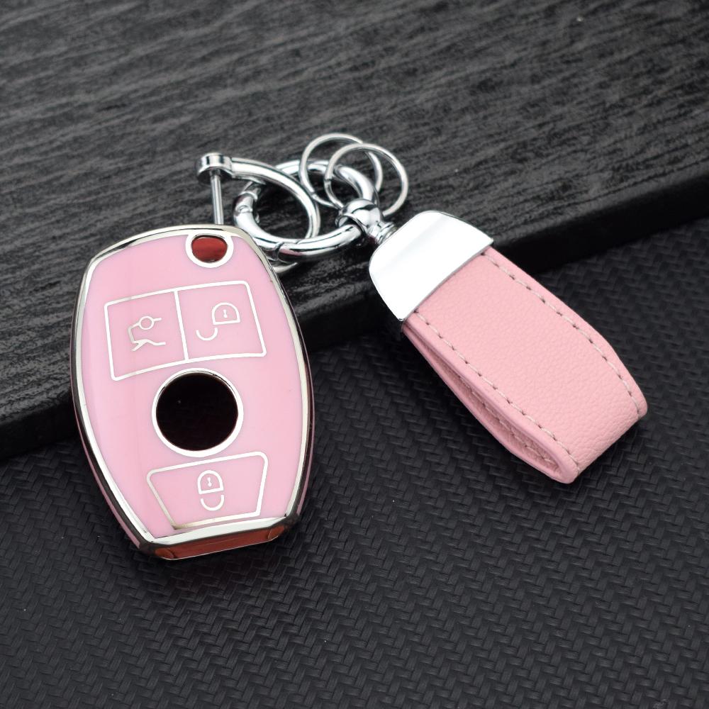 Soft TPU Car Key Case for Mercedes-Benz C E A S Class GLC GLA GLS GLK CLS CLA W205 W204 W212 W221 W176 W463 Key Cover Keychain