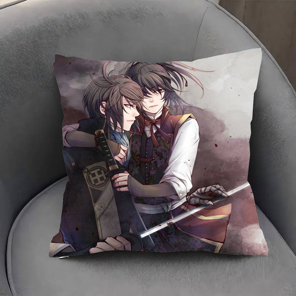 Аниме Игра H-Hakuoki Наволочка Модная Квадратная Наволочка Спальня Диван Комната Ins Декор Отдых 12x12Inch