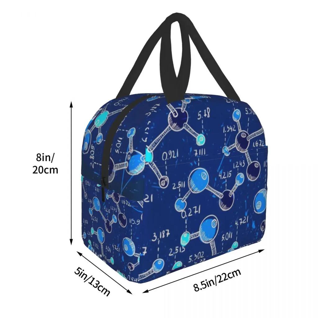 Custom Science Chemistry Laboratory Lunch Bag Men Women Thermal Cooler Insulated Lunch Boxes for Kids School Children