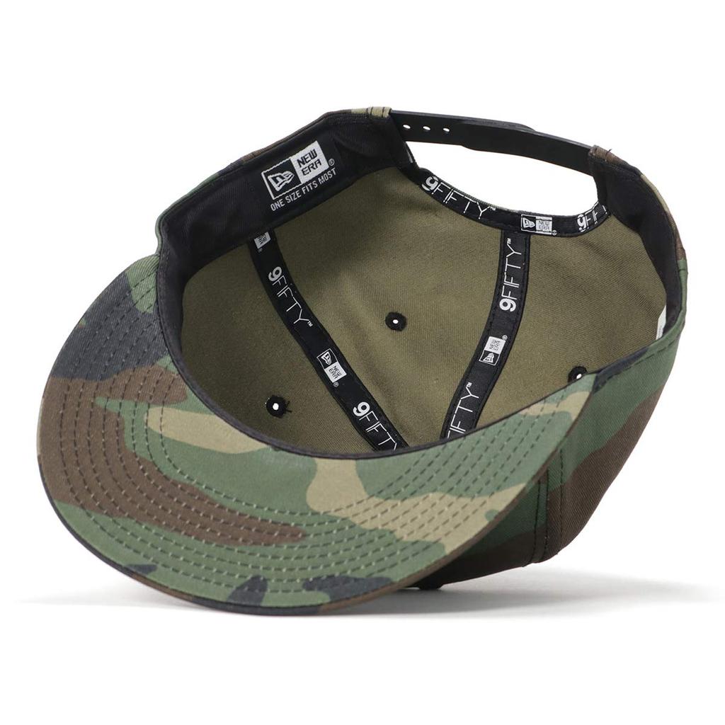 NEW ERA Cap Snapback 9FIFTY FLAT BILL Woodland Camo Camouflage Pattern FREE (New Era) (Size Adjustable)