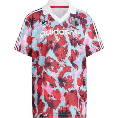 adidas Originals Allover Print Jersey Color Block Floral Sports T-Shirt Women Tops Light-Crimson IR9808
