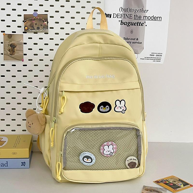 School Bag Style Large Capacity Junior High School Students Student Backpack Girls New Casual School Bag