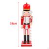 15 Inch Christmas Soldier, Doll Shape Puppet Toy, Wooden Soldier for Office Desk Decoration