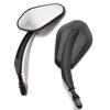 Motorcycle Left Right Rear View Mirrors For Harley Davidson Street Glide Road King Black and Chrome Side Mirror