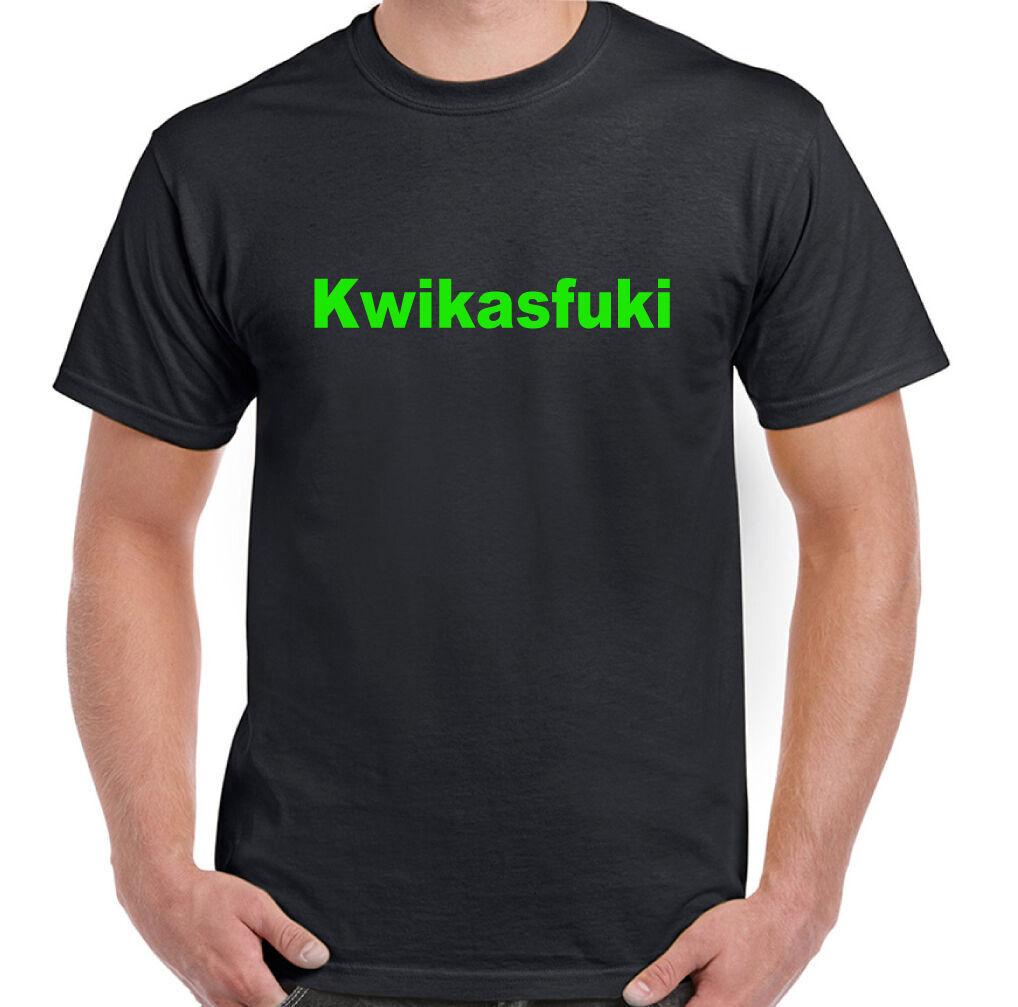 Kwikasfuki Mens Funny Biker T-shirt Motorbike Motorcycle Sports Superbike XL