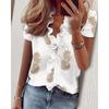 Long-Sleeved Ruffled Shirt for Women Long Sleeves Ruffles V-neck Shirt Shirt