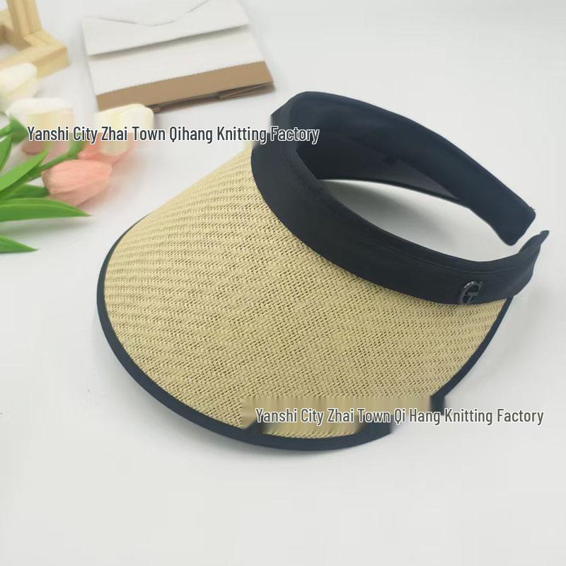 Women's UV Protection Straw Sun Hat with Face Shield, Korean Style, Wide Brim