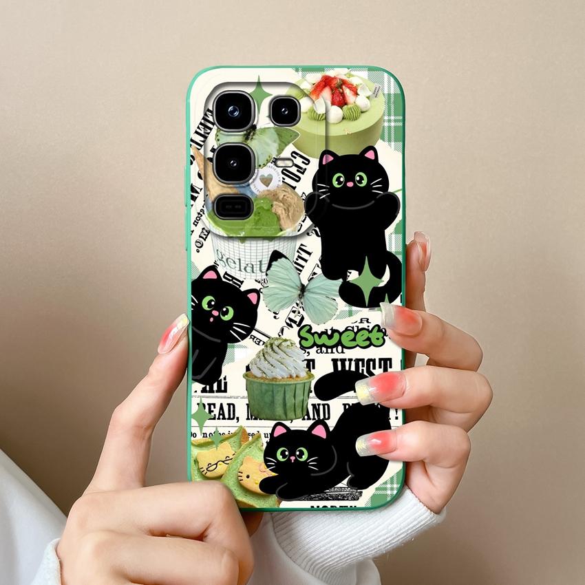 Pro Infinix Note 50 Pro Plus 40 50x Pouzdro na telefon Módní vzory kočky s hvězdnou oblohou Hladký tekutý silikon Vysoce kvalitní nárazuvzdorný kryt Pro kryty Infinix