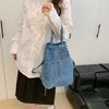 Multifunctional Denim Bag Women's Large Capacity Crossbody Bag Shoulder Class Commuter Backpack