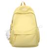 Schoolbag Fresh and Sweet Solid Color Versatile Simple Junior High School Student Schoolbag Lightweight Large Capacity Go Out Leisure Commuting 