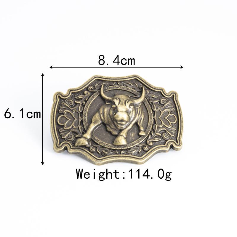 Vintage Bull Head Western Cowboy Men's Leather Belt - Personalized and Stylish