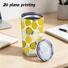 Car Tumbler 591ml Refreshing summer fruit elements Straw Cup Insulated Travel Cup Leakproof Tumbler Coffee Tumbler Straight Tumbler