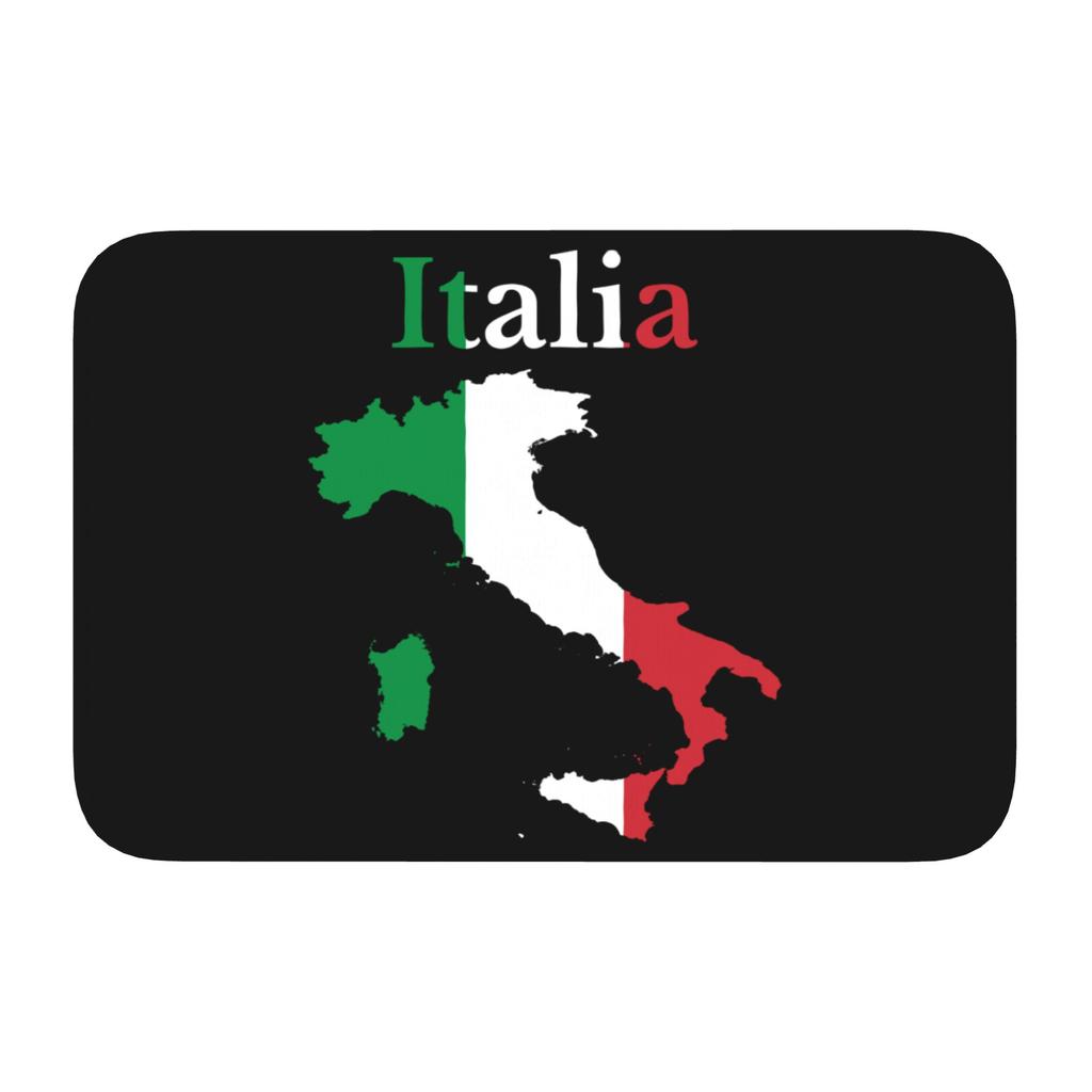 Custom Flag of Italy Doormat Non-Slip Entrance Kitchen Bath Floor Door Mat Bedroom Balcony Carpet Rug