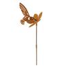 Metal Hummingbird Flower Garden Stake Iron Outdoor Yard Decorative Stake Lawn Ornament