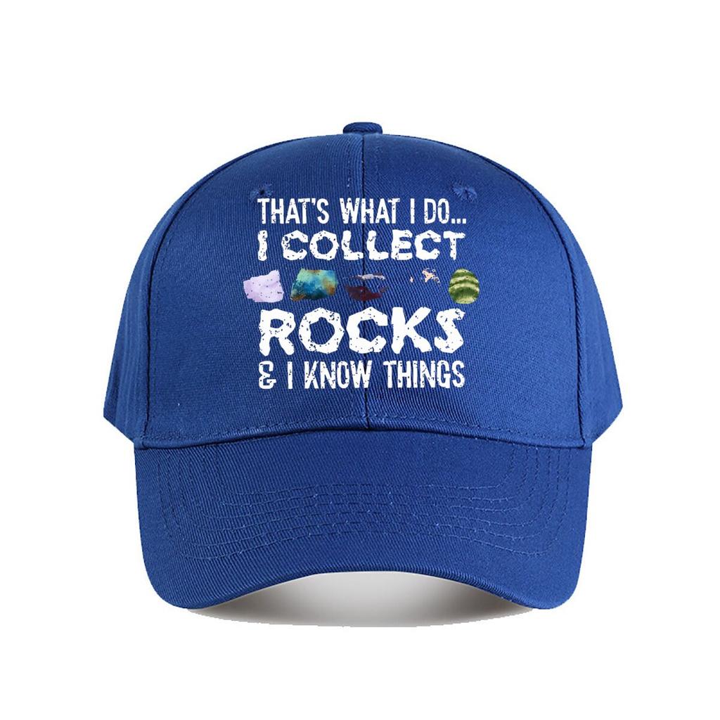 Funny Rock Collector Graphic Baseball Cap Fashion Unisex Sunhat Womens Outdoor Sports