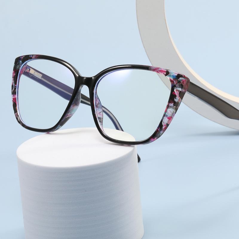 High-End TR90 Cat-Eye Glasses with Anti-Blue Light Lenses for Women - European & American Style