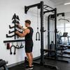 Rack de Armazenamento com Barra Pull-Down de 5 Peças Montado na Parede Economizador de Espaço Suporte para Acessórios de Máquinas de Exercício Para Bandas de Resistência