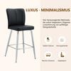 101cm High Black PU Material Bar Stool Two-Piece Set: Ergonomic Backrest, Comfortable and Stylish