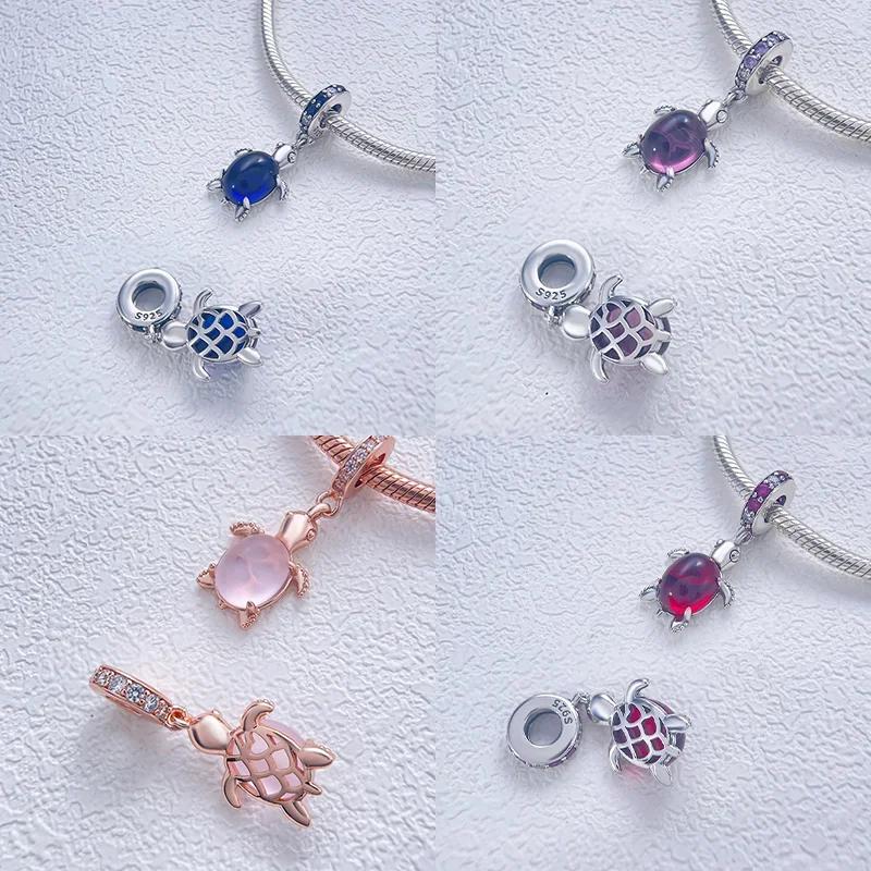 Charms Coppersea Turtle Series Charm Colorful Beads Fit Original Bracelet Diy Fine Jewelry Making Gifts For Women