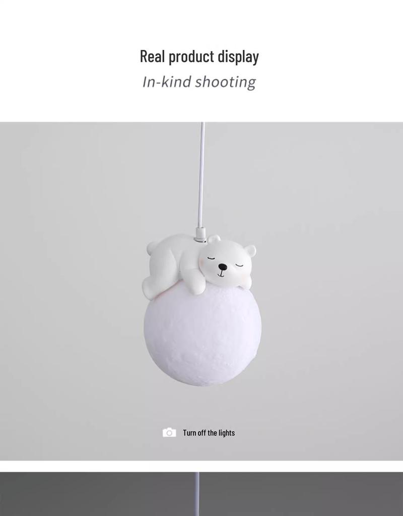 French Cream Little Lamb Chandelier - Creative Romantic Corridor and Bedroom Lighting Fixture.