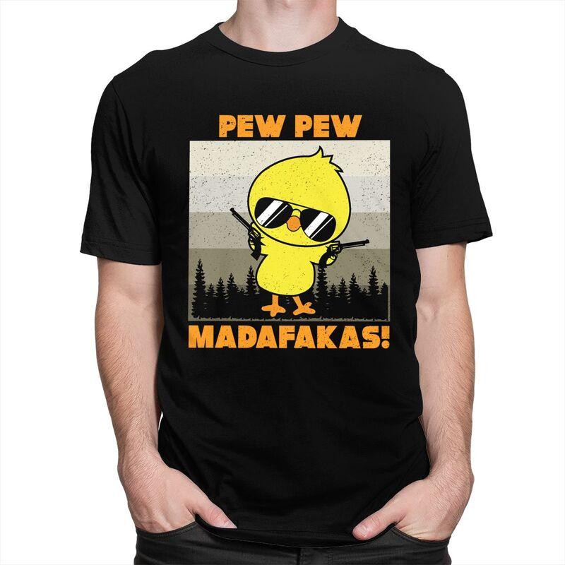 Custom Vintage Pew Madafakas Duck Tshirts for Men Short Sleeves Leisure T Shirt Fashion Tshirts Pure Cotton Tee Gift