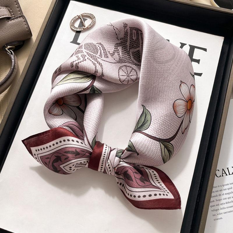 Luxury Brand 100% Real Silk Scarf Women Square Neck Tie Shawls Wraps for Ladies Foulard Scarves Pashmina Female Hijab Bandana