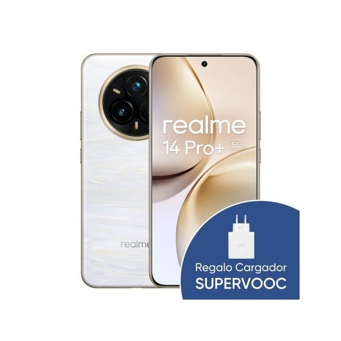 Realme 14 Pro Plus 5G 12GB/512GB Smartphone 6.83" 120Hz 80W Android 15 Blanco + Cargador 120W