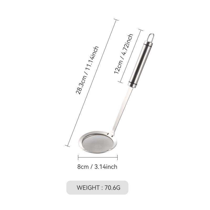 

Деревянная ручка Нержавеющая сталь Скиммер для масла и сетчатый дуршлаг для использования на кухне
