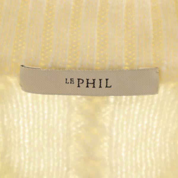 LE PHIL wool Long sleeve Fisherman knit 1 White system Women Used