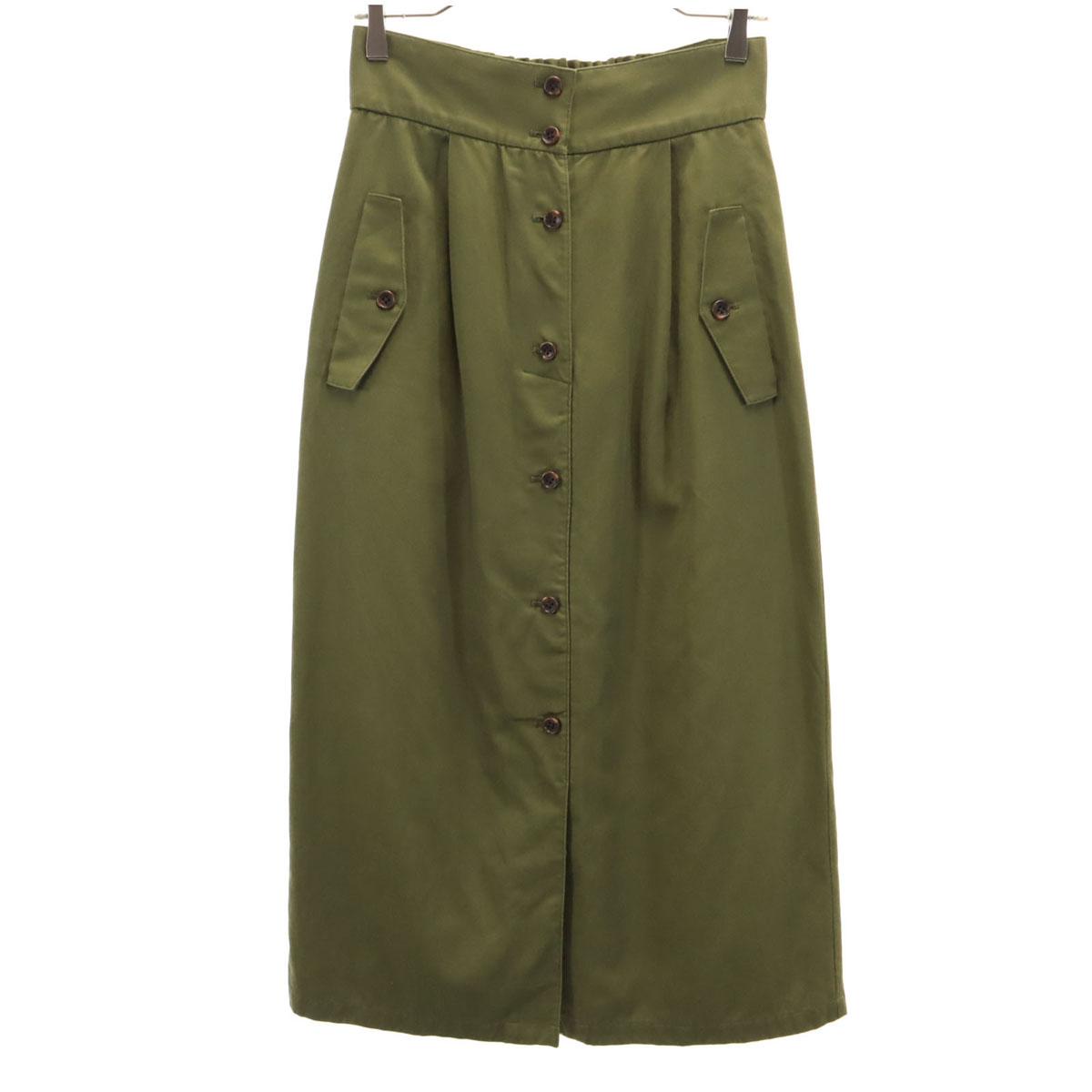

URBAN RESEARCH Long length Tight Skirt FREE khaki Women Used
