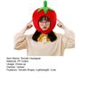 Nakrycie głowy pomidora Miękkie Słodkie Crossdressing Pluszowe Czapki Do noszenia Rekwizyty do fotografii Nakrycie głowy Kreskówkowa czapka Halloween Cosplay Akcesoria do kostiumu